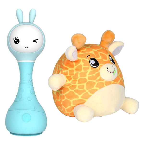 Zabawki interaktywne - Króliczek Smarty Bunny - niebieski, 0 m+, Alilo