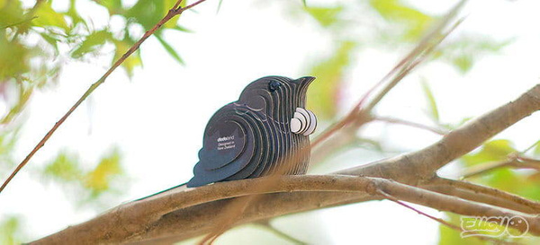 Układanka Puzzle 3D Ptak Kędziornik - zestaw kreatywny 6 lat+, Eugy