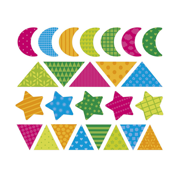 Zestaw kreatywny - naklejki Figury geometryczne, dla dzieci, 18 m+, Janod