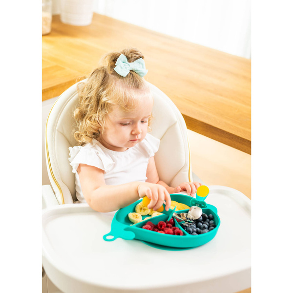 Zestaw Wieloryb - Talerz + sztućce Morski, Giligums