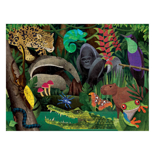 Puzzle dwustronne Las deszczowy 100 6+, Mudpuppy