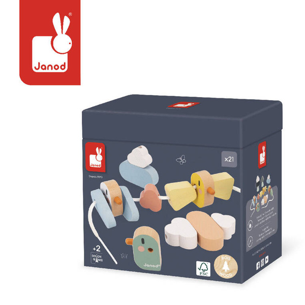 Nawlekanka z drewnianymi ptaszkami Sweet Cocoon dla dzieci 2 lata+, Janod