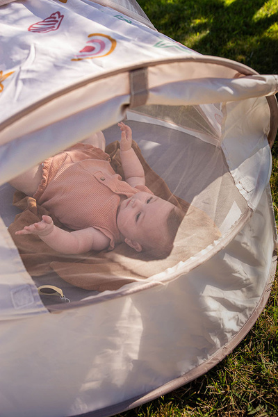 Namiot plażowy 100 cm średnicy, z moskitierą i pokrowcem Breezynest UV, Beaba