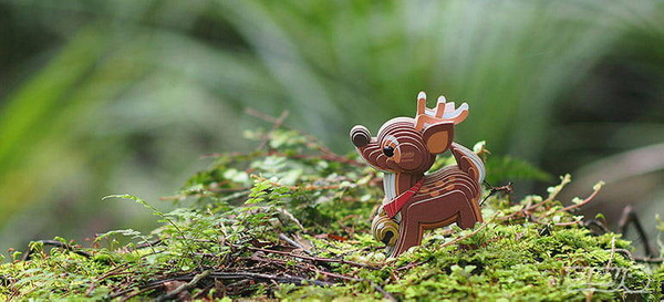 Układanka 3D Renifer - puzzle przestrzenne zabawka kreatywna dla dzieci 6 lat+, Eugy