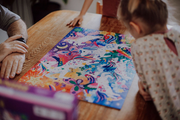 Puzzle - układanka Magiczne jednorożce 100 elementów, dla dzieci, 5+, Mudpuppy