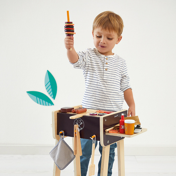 Grill drewniany z akcesoriami 3+, Janod