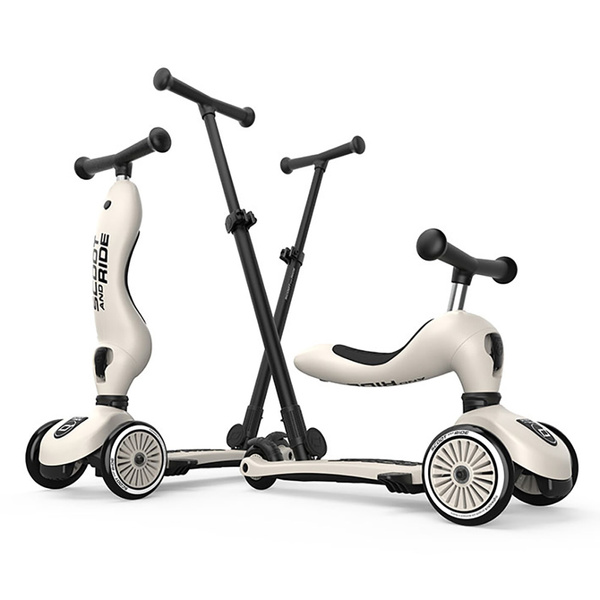 Scoot and Ride HK1 Push and Go 2w1 jeździk i hulajnoga dla dzieci 1-5 lat, kolor: Ash