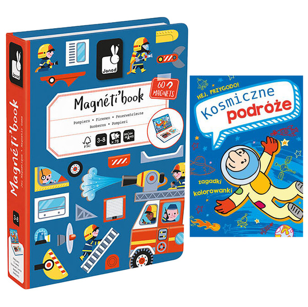Magnetyczna układanka Straż pożarna Magnetibook 3-8 lat, Janod