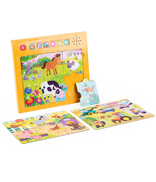 Puzzle edukacyjne dla dzieci - Dźwięki wokół nas, Wieś, 3 lata+, Dumel