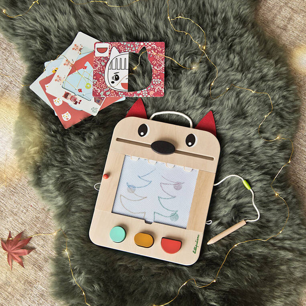 LILLIPUTIENS Drewniana tablica – znikopis Wilk Louis 2 lata+