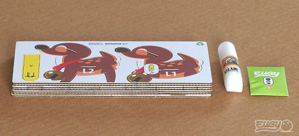 Układanka 3D Renifer - puzzle przestrzenne zabawka kreatywna dla dzieci 6 lat+, Eugy