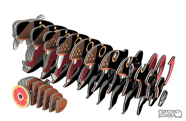 Układanka Puzzle 3D Diabeł tasmański - zestaw kreatywny dla dzieci 6 lat+, Eugy