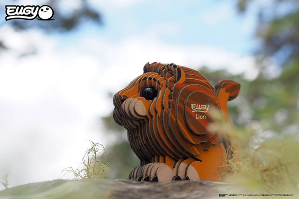 Układanka Puzzle 3D Lew - zestaw kreatywny dla dzieci 6 lat+, Eugy