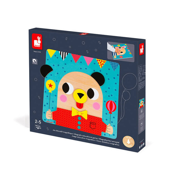 Układanka drewniana magnetyczna Zwierzątka 2+, Janod