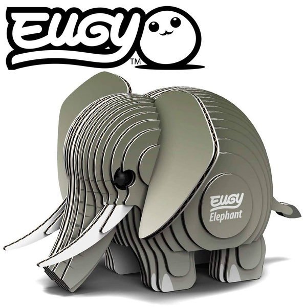 Układanka Puzzle 3D Słoń - zestaw kreatywny dla dzieci 6 lat+, Eugy