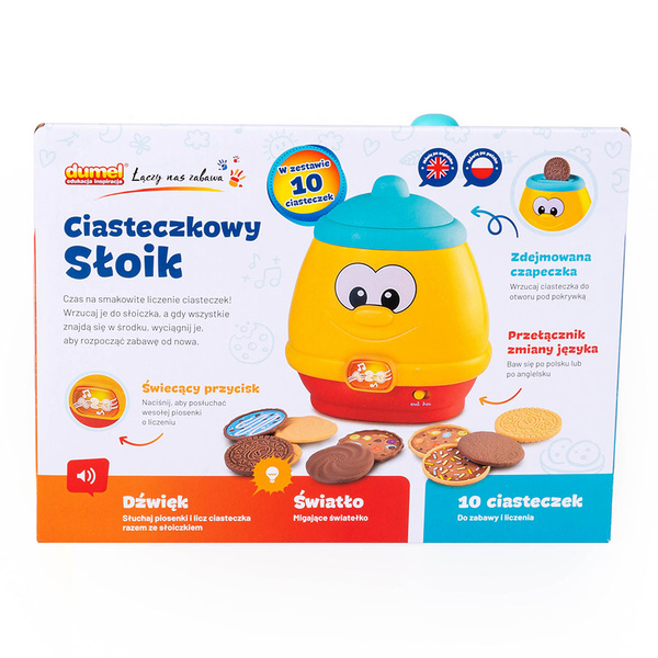 Ciasteczkowy Słoiczek - zabawka dwujęzyczna/interaktywna 12 m+, Dumel Discovery