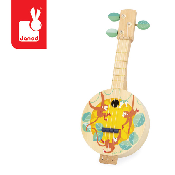 Gitara / Banjo - drewniany instrument muzyczny dla dzieci, 3 lata+, Janod