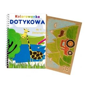 Wypukła kolorowanka dotykowa "Zwierzęta", brązowa - eko, Robot Manufacture