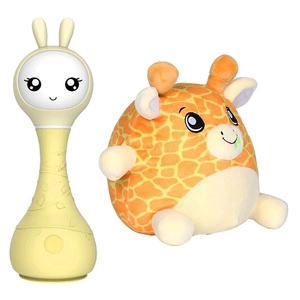 Zabawki interaktywne - Króliczek Smarty Bunny - żółty, 0 m+, Alilo