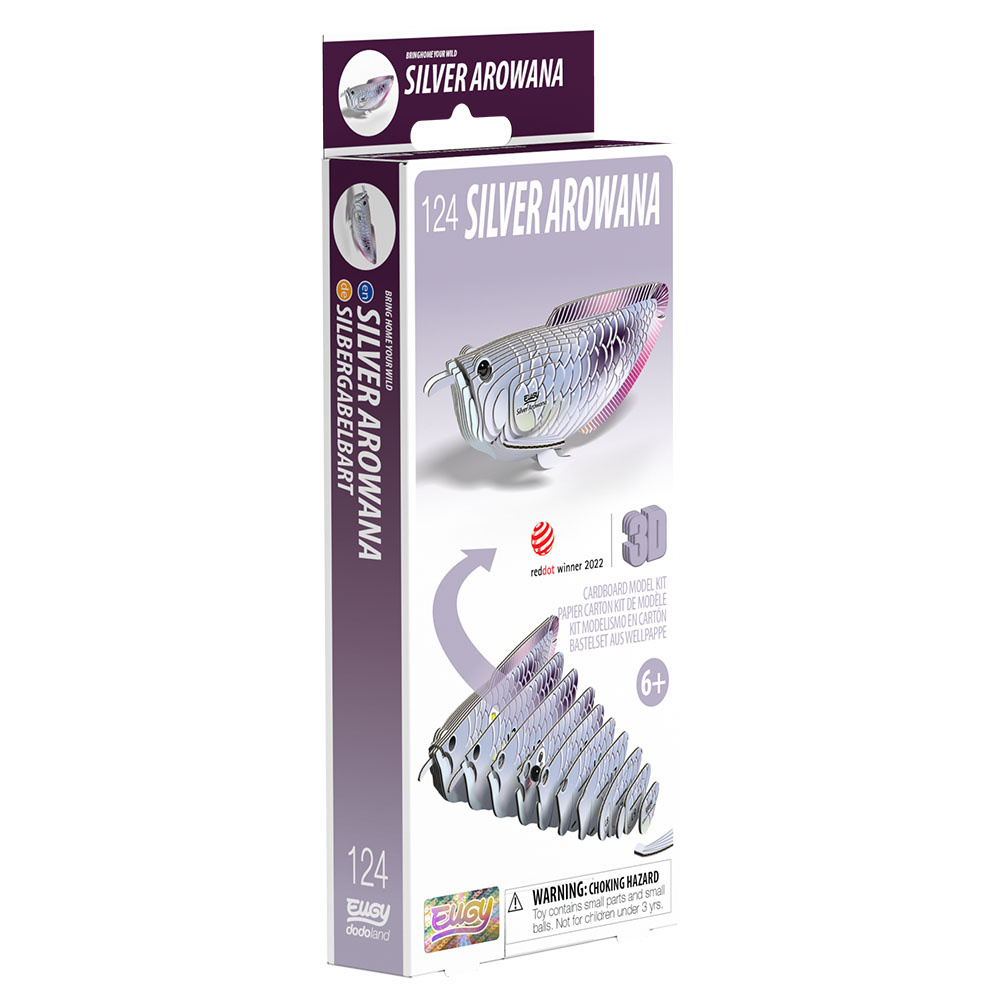 Arowana srebrna Eugy eko układanka 3D dla dzieci