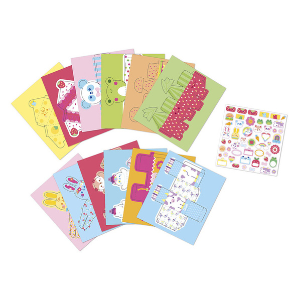 Zestaw kreatywny do tworzenia pudełeczek z papieru Kawaii, dla dzieci, 7 lat+, Janod