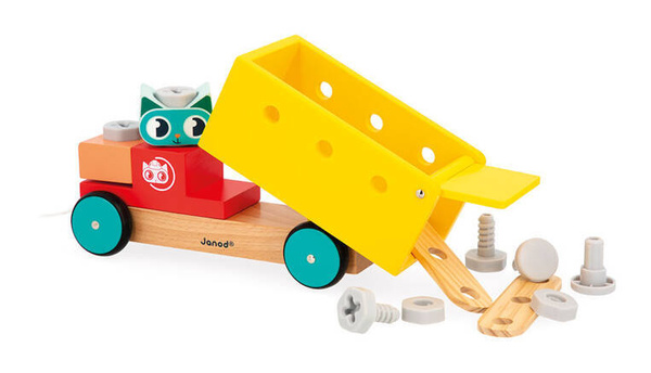 Samochód - Ciężarówka do składania do ciągnięcia Brico Kids 2 lata+, Janod