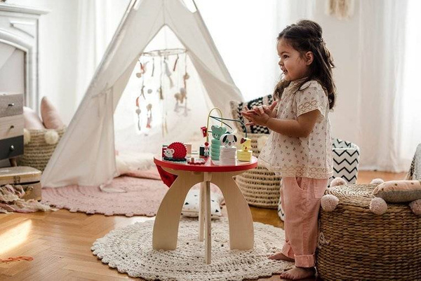 Stolik edukacyjny duży drewniany Baby Forest, Janod