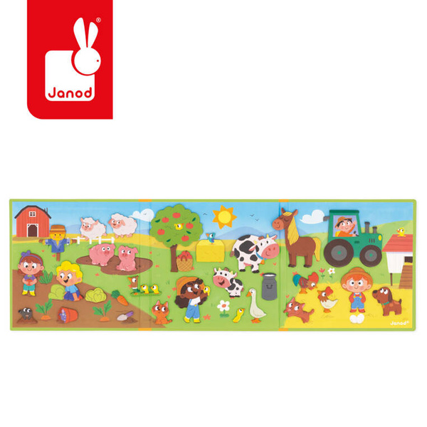 Układanka Magnetyczna Farma Magneti'stories dla dzieci 3+, Janod