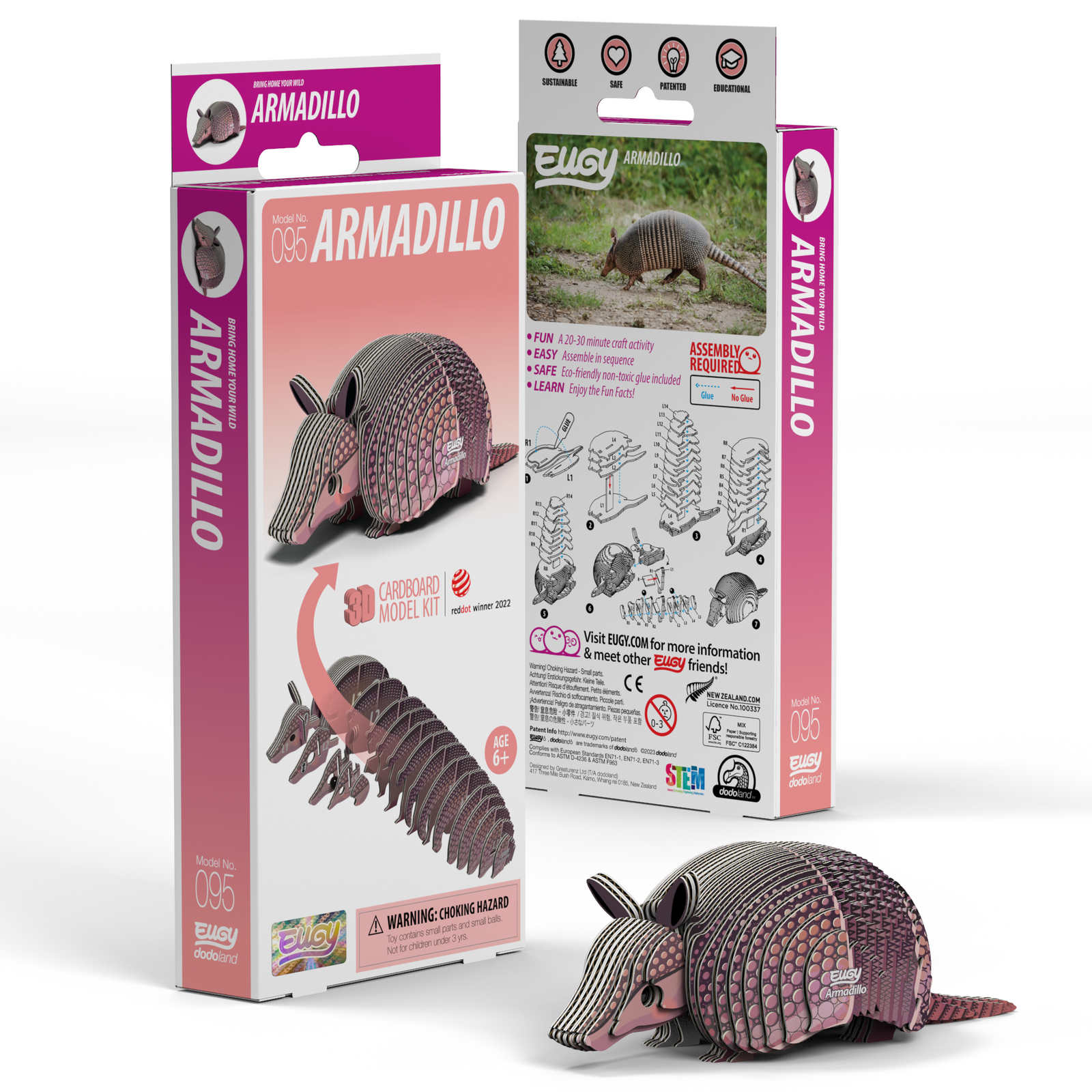 Puzzle 3D Układanka Pancernik Eugy ekologiczna zabawka