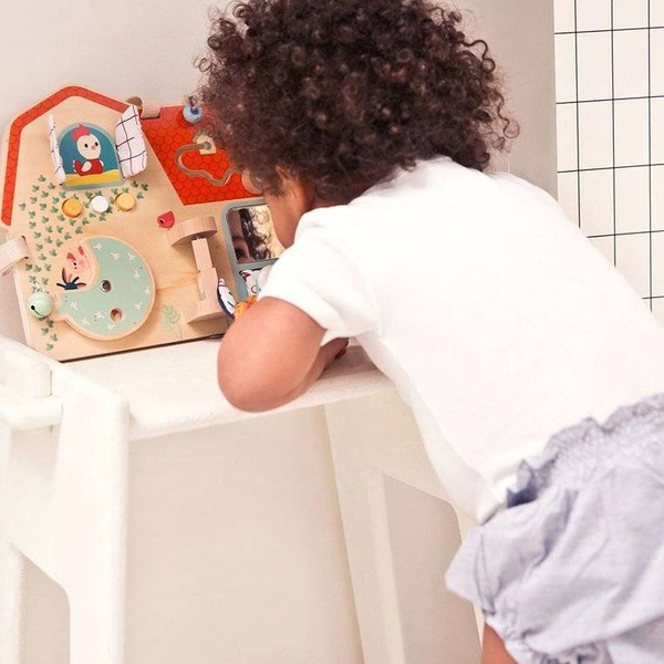 Drewniana tablica manipulacyjna Farma 0 m+, Lilliputiens