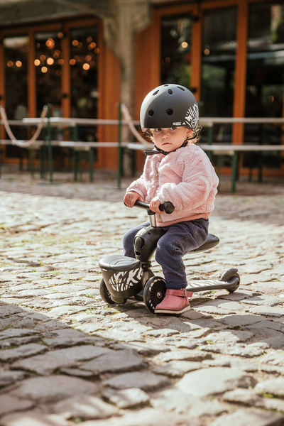 Scoot and Ride HK1 Lifestyle 2w1 jeździk i hulajnoga dla dzieci 1-5 lat, kolor: Zebra