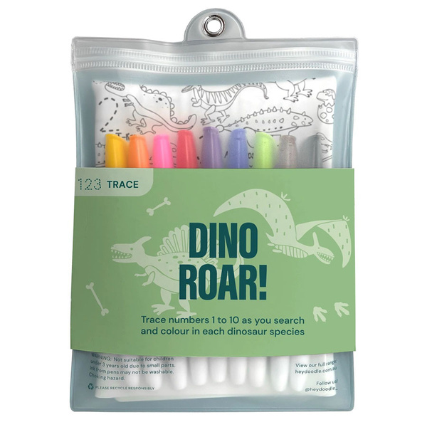 Mata Silikonowa Duża do Kolorowania A3 - Dinozaury, 3 lata+, HeyDoodle