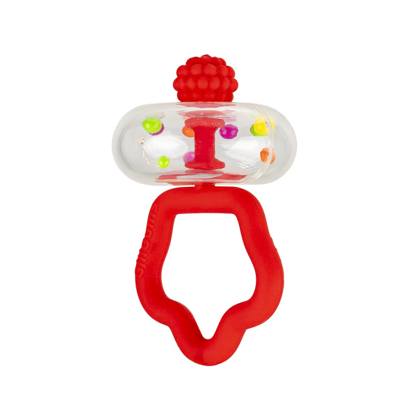 Grzechotka 2 szt. - Zestaw grzechoczący czerwony dla dzieci, 3 m+, GiliGums