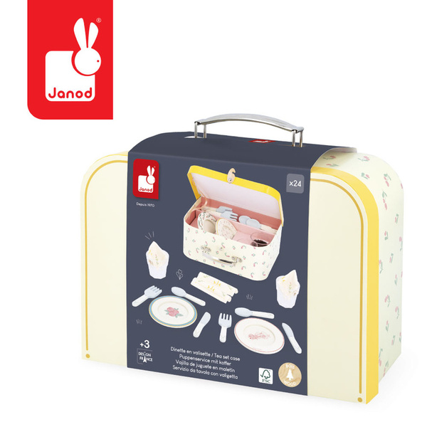 Zestaw piknikowy w walizce z akcesoriami, drewniany, 3 lata+, Janod