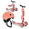Zestaw: Scoot and Ride HK1 2w1 jeździk i hulajnoga dla dzieci 1-5 lat, kolor: Peach + kask S-M, kolor: Peach