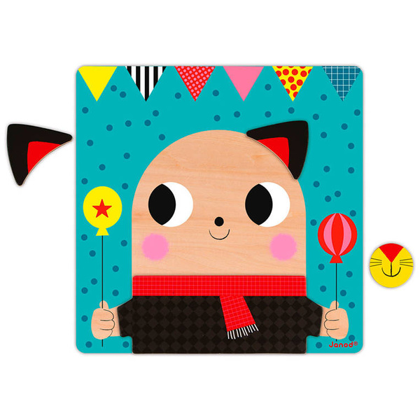 Układanka drewniana magnetyczna Zwierzątka 2+, Janod