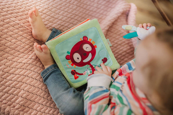 Książeczka z mini-pacynką wielofunkcyjna Królik dentysta 6 m+, Lilliputiens