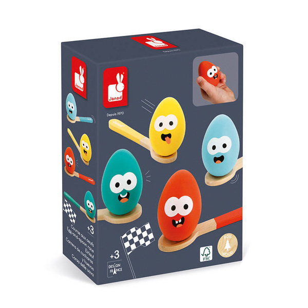 Gra Wyścig z jajkiem i łyżką 3+, Janod