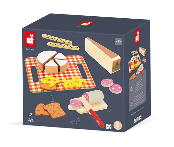 Zestaw Francuski aperitif deska serów i wędlin 3+, Janod