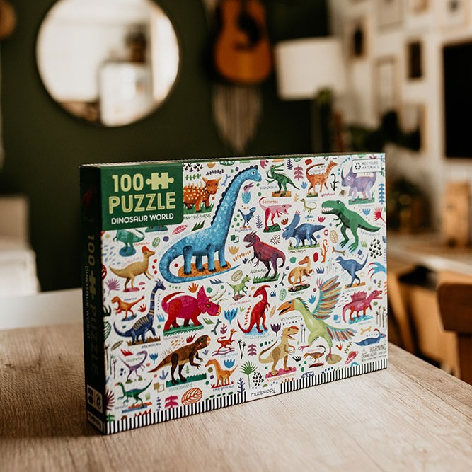 Puzzle Potężne dinozaury Mudpuppy 100 elementów dla dzieci