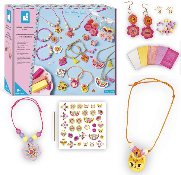 Zestaw kreatywny do tworzenia biżuterii dla przyjaciółek Klejnoty przyjaźni, dla dzieci, 8+, Janod