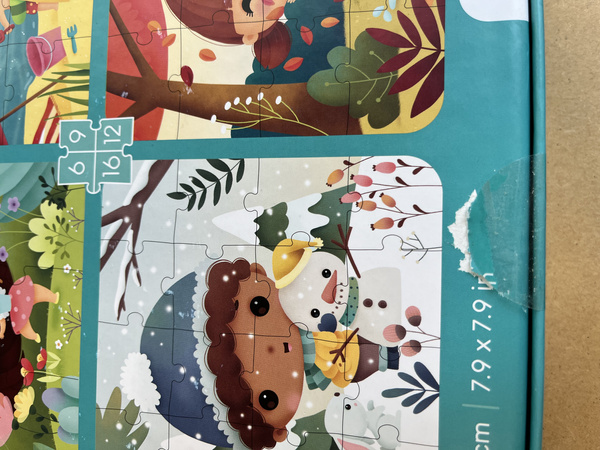 Puzzle progresywne w walizce Pory roku 4 układanki, 2+, Janod ***OUTLET***