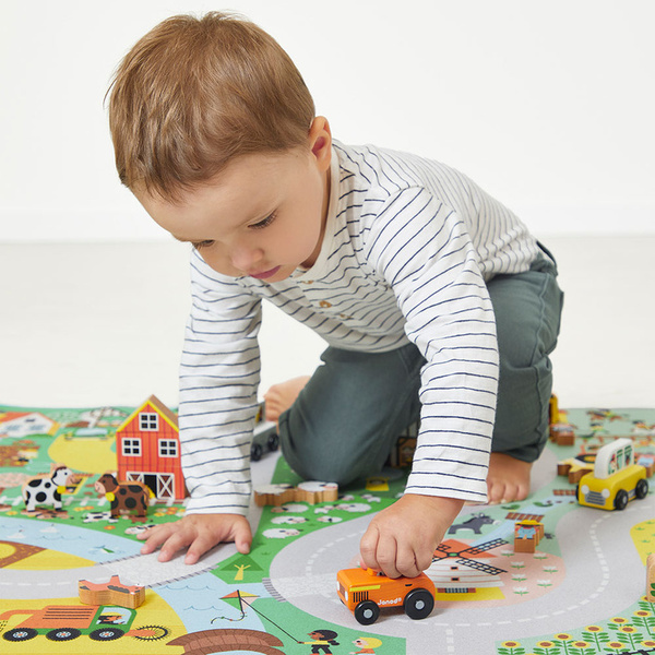 Mata edukacyjna / dywan z drogą Wieś Cross Roads, 2 lata+, Janod
