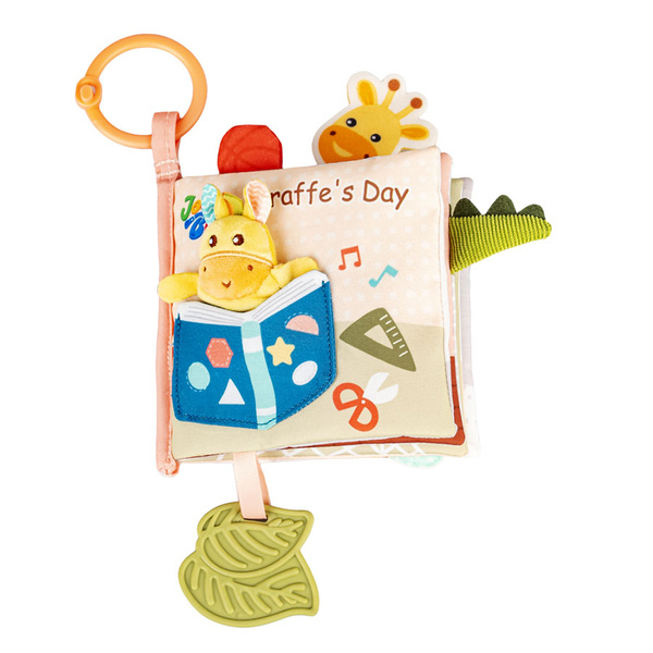 Książeczka sensoryczna, miękka, dla niemowląt, 0 m+, Jolly Baby