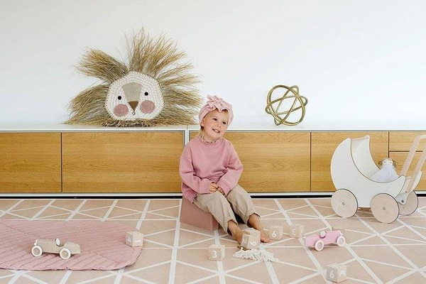 Mata do zabawy z bawełny organicznej w kształcie liścia Leaf Mat Sea Shell, Toddlekind