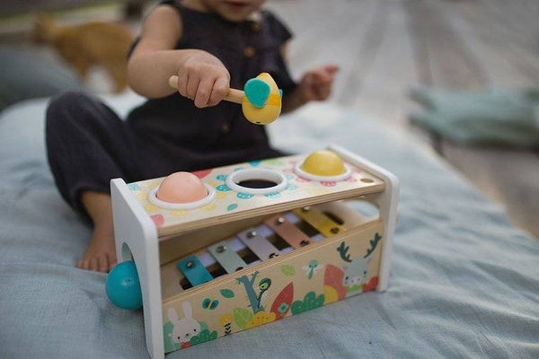 Drewniane cymbałki z kulodromem Pure 12 m+, Janod