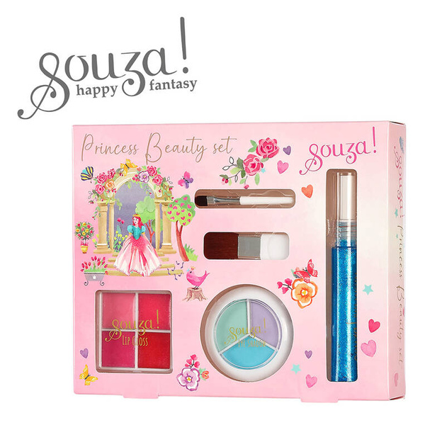 Kosmetyki do makijażu z maskarą do rzęs dla dzieci zestaw 5 el. Księżniczka, 4+, Souza!