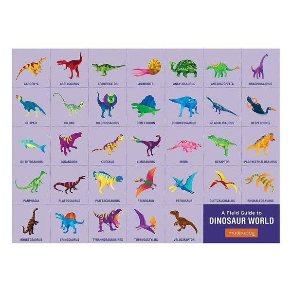 Puzzle Świat dinozaurów z elementami w kształcie dinozaurów 80 elementów 5+, Mudpuppy