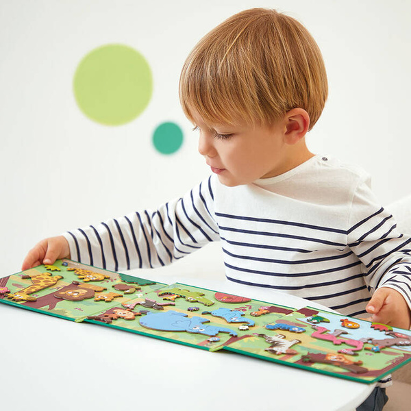 Układanka Magnetyczna Afrykańskie zwierzęta Magneti'stories 3+, Janod