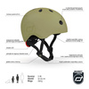 Scoot and Ride Kask dla dzieci 3+ rozm. S-M, kolor: Olive
